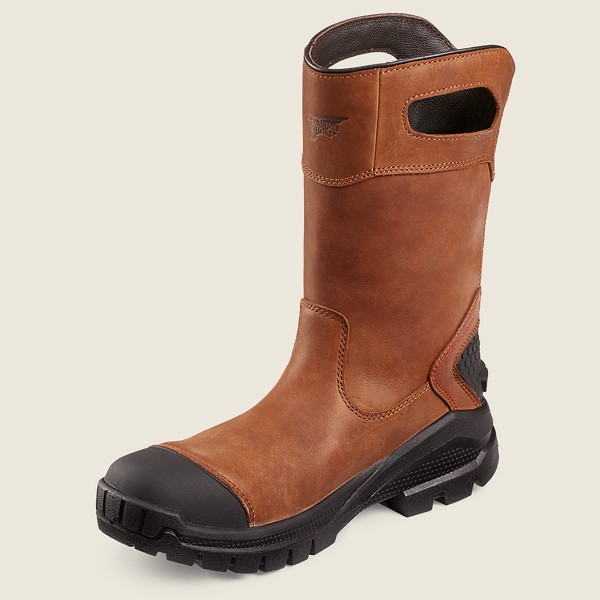 Botas de Seguridad Red Wing Hombre Marrom/Negros - Crv™ - 11-Inch Waterproof Toe Pull-On - 649-XCSLE